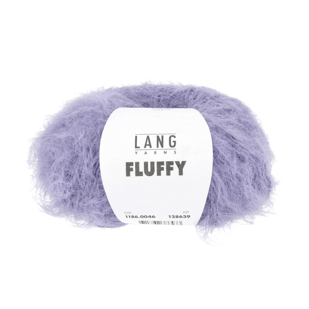 LANGYARNS Kit Knitting Pattern Approximately 20 x 230 cm | 3 balls / lavender 1186.0046 Febe Scarf Pattern Bundle in Fluffy by LANGYARNS | Fatto a Mano 290-031