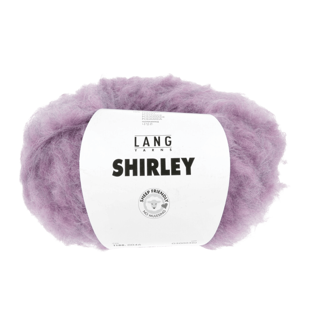 LANGYARNS Kit Knitting Pattern Small - Medium | 9 balls / lilac 1188.0046 Rana Jacket Pattern Bundle in Shirley by LANGYARNS | Fatto a Mano 290-016