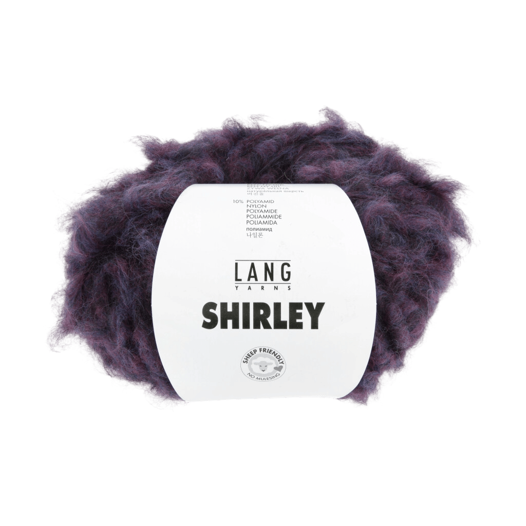 LANGYARNS Kit Knitting Pattern Small - Medium | 9 balls / dark purple 1188.0090 Rana Jacket Pattern Bundle in Shirley by LANGYARNS | Fatto a Mano 290-016