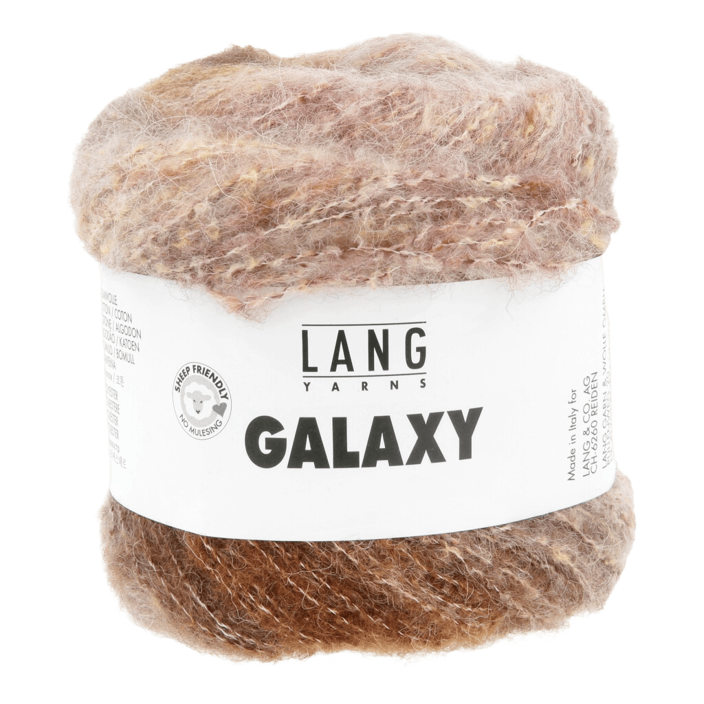 LANGYARNS Kit Knitting Pattern Small-Medium - 8 balls / brown/beige/olive 1189.0001 GALINA Cardigan Pattern Bundle in Galaxy by LANGYARNS | Punto 98-001