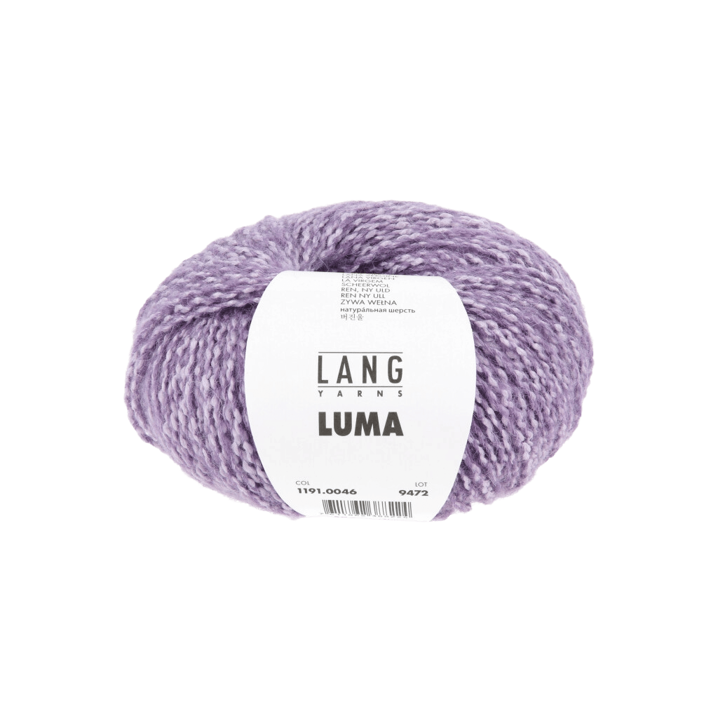LANGYARNS Kit Knitting Pattern Small | 9 balls / lavender 1191.0046 Hela Jacket Pattern Bundle in Luma by LANGYARNS | Fatto a Mano 290-010