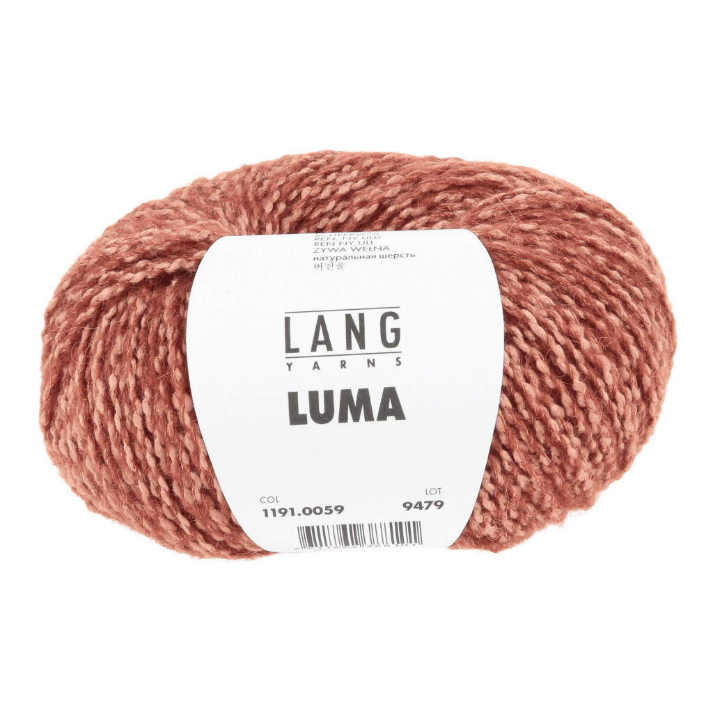 LANGYARNS Kit Knitting Pattern Small | 9 balls / orange 1191.0059 Hela Jacket Pattern Bundle in Luma by LANGYARNS | Fatto a Mano 290-010