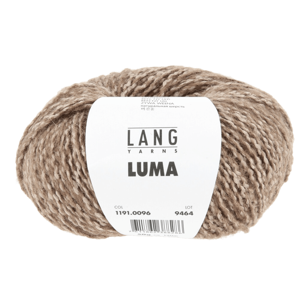 LANGYARNS Kit Knitting Pattern Small | 9 balls / light brown 1191.0096 Hela Jacket Pattern Bundle in Luma by LANGYARNS | Fatto a Mano 290-010