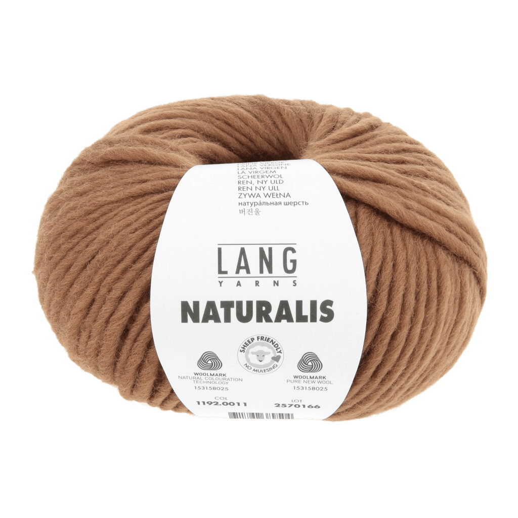 Lang Yarns Knitting Pattern XS - 14 balls / cognac 1192.0011 NANCY Sweater Pattern Bundle in Naturalis by LANGYARNS | Punto 97-001