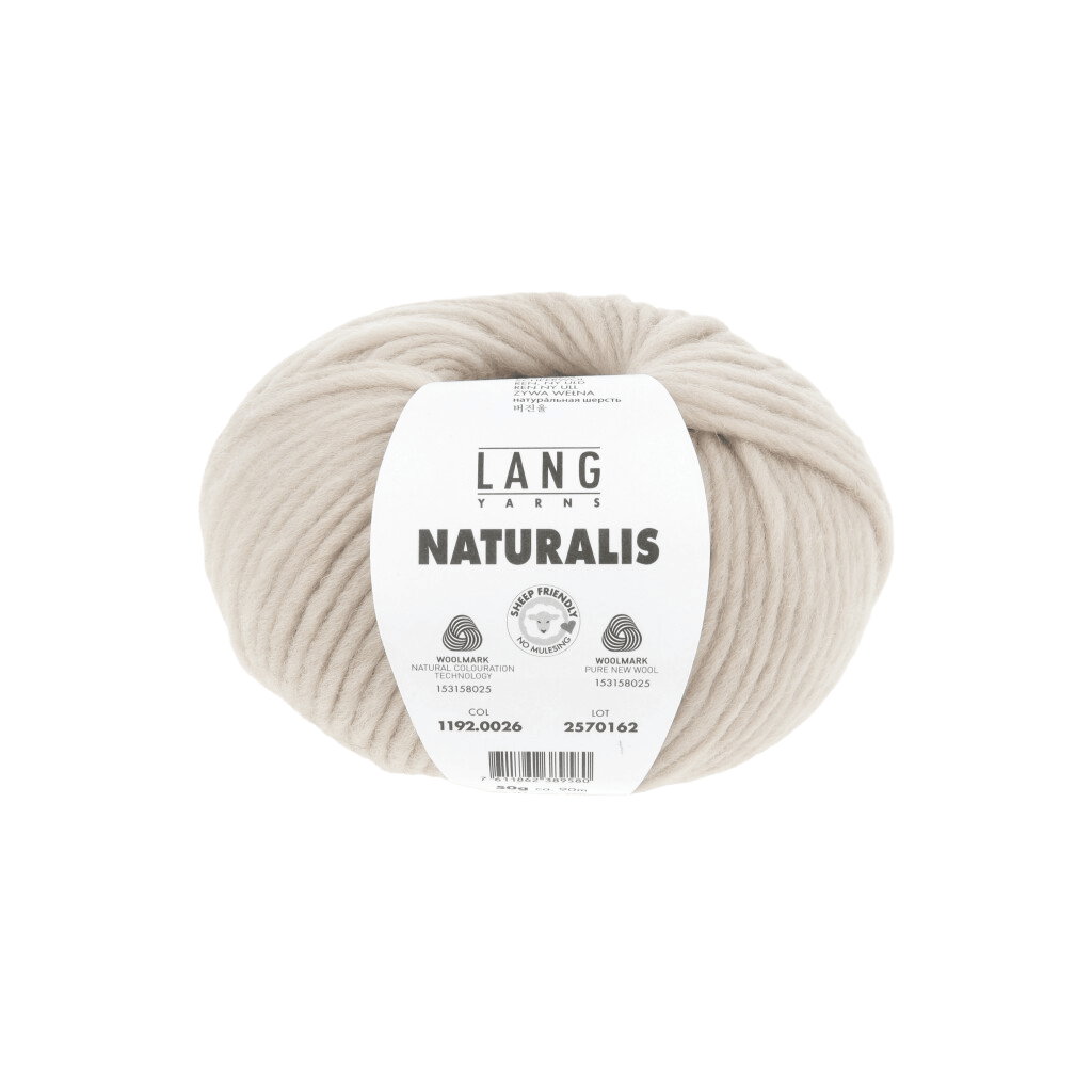 Lang Yarns Knitting Pattern XS - 14 balls / beige 1192.0026 NANCY Sweater Pattern Bundle in Naturalis by LANGYARNS | Punto 97-001