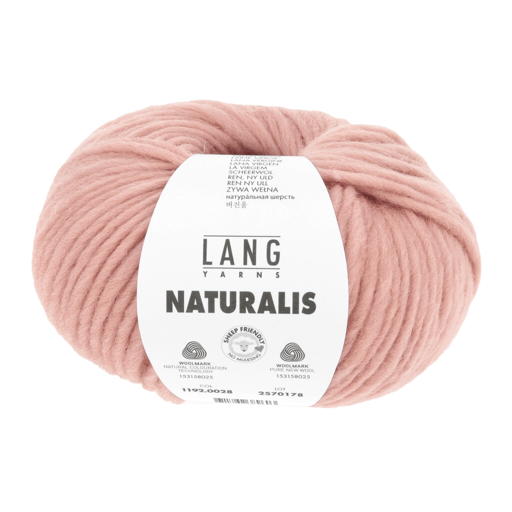 Lang Yarns Knitting Pattern XS - 14 balls / peach pink 1192.0028 NANCY Sweater Pattern Bundle in Naturalis by LANGYARNS | Punto 97-001