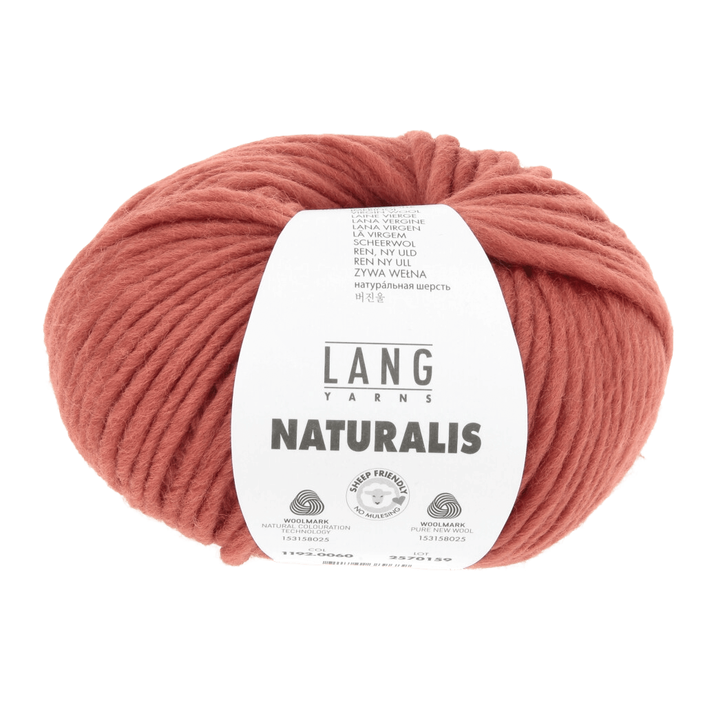 Lang Yarns Knitting Pattern XS - 14 balls / red 1192.0060 NANCY Sweater Pattern Bundle in Naturalis by LANGYARNS | Punto 97-001