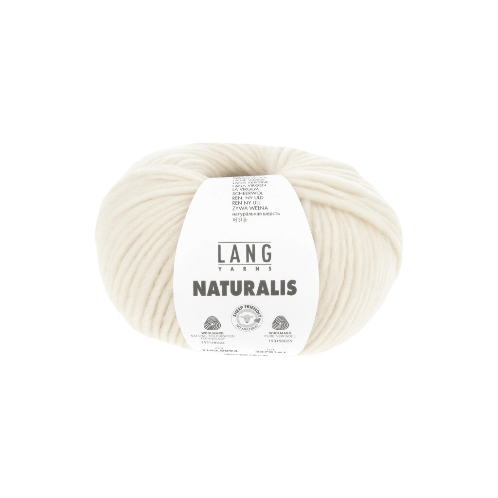 Lang Yarns Knitting Pattern XS - 14 balls / off-white 1192.0094 NANCY Sweater Pattern Bundle in Naturalis by LANGYARNS | Punto 97-001