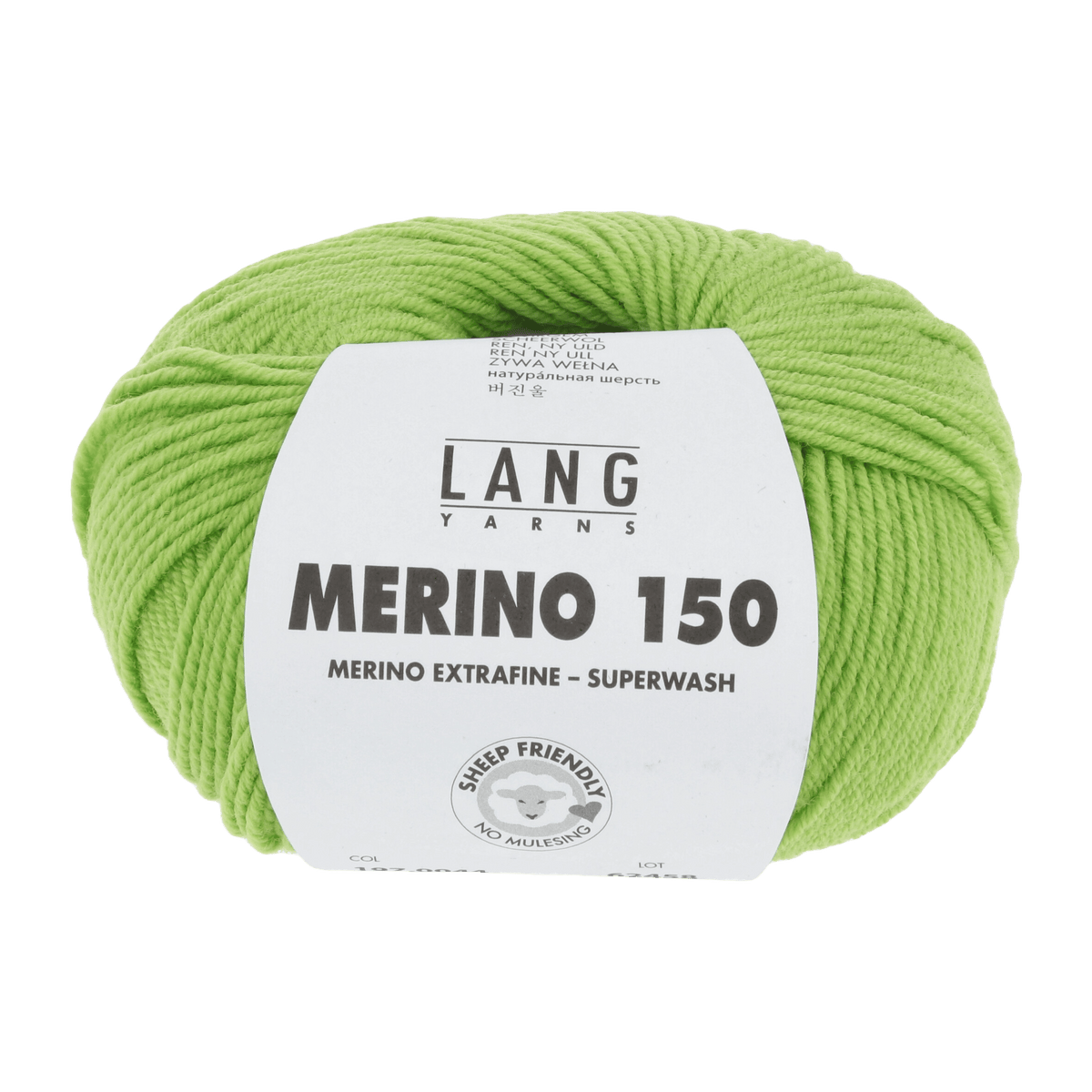 Lang Yarns Knitting Pattern 74 - 1 balls / lime 197.0044 YUNIS Bootes Pattern Bundle in Merino 150 by LANGYARNS | Punto 99-007