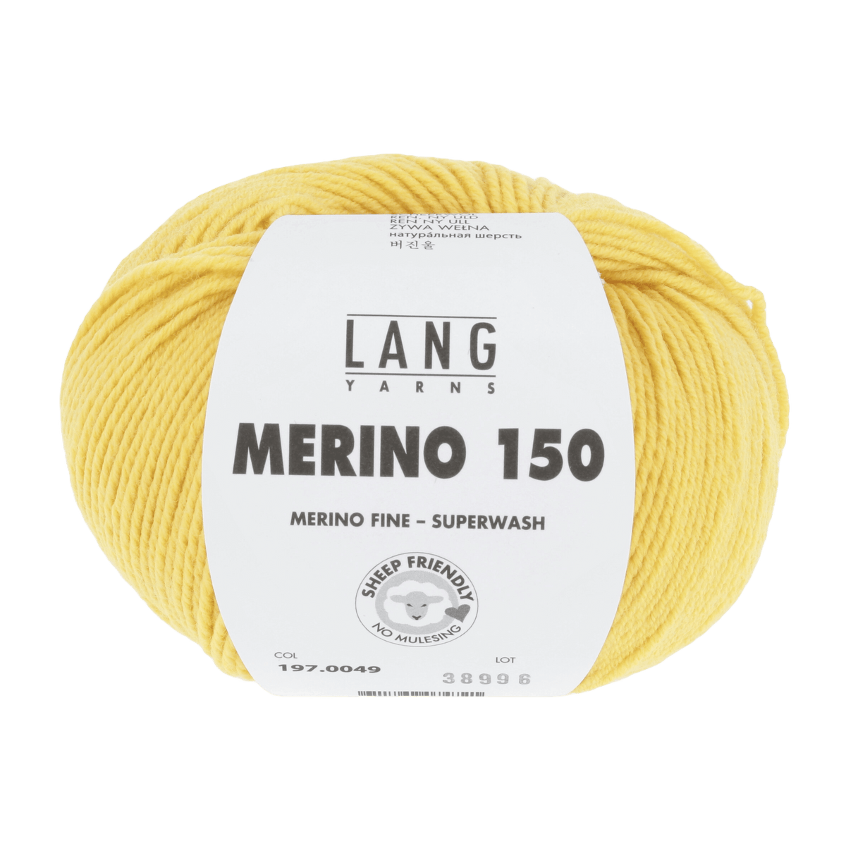 Lang Yarns Knitting Pattern 74 - 1 balls / gold yellow 197.0049 YUNIS Bootes Pattern Bundle in Merino 150 by LANGYARNS | Punto 99-007