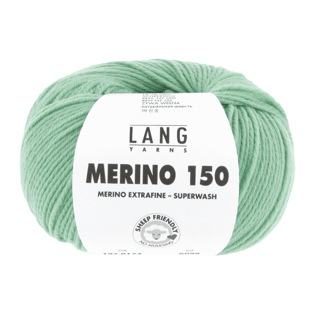 LANGYARNS Knitting Pattern Large - 14 balls / emerald 197.0173 Sweater Pattern Bundle in MERINO 150 by LANGYARNS | Punto 55-010