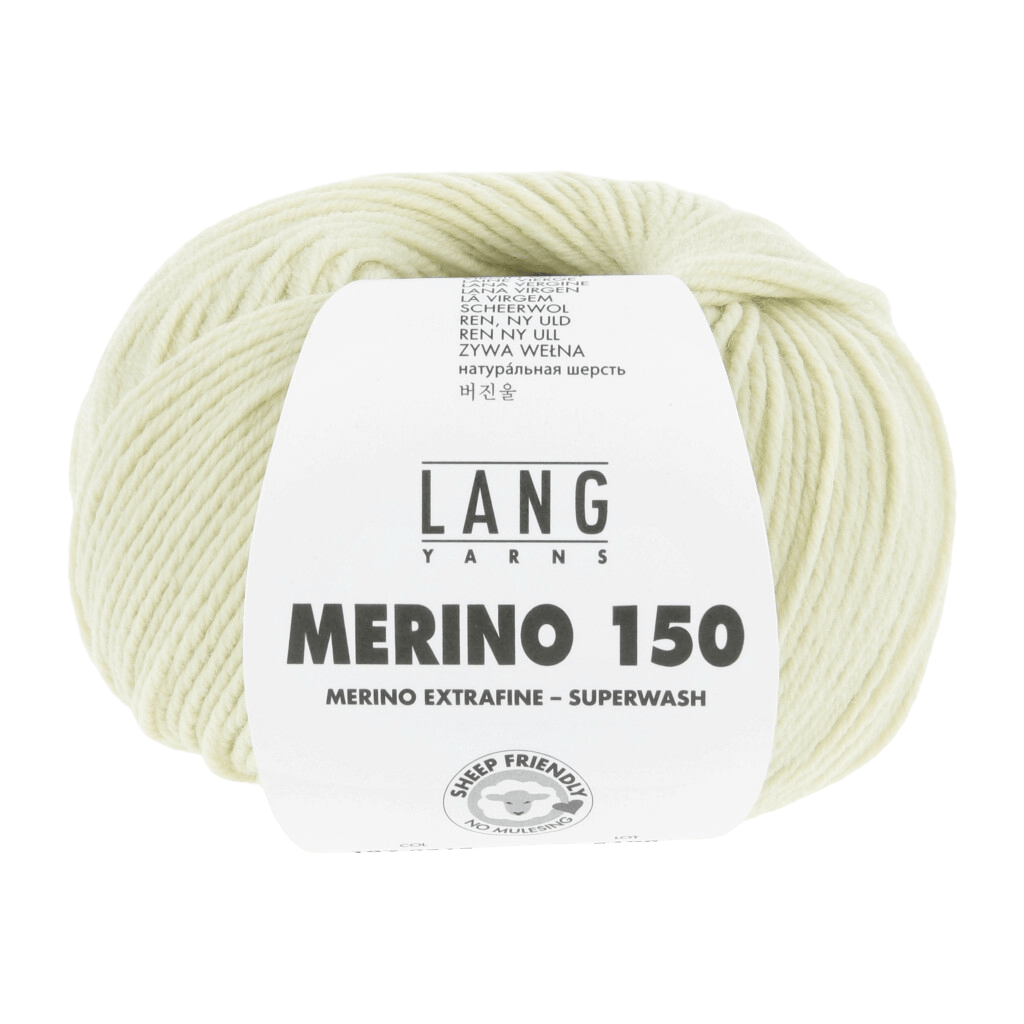 LANGYARNS Knitting Pattern 98-104 - 6 balls / pale green 197.0216 Sweater Pattern Bundle in MERINO 150 by LANGYARNS | Punto 28-011