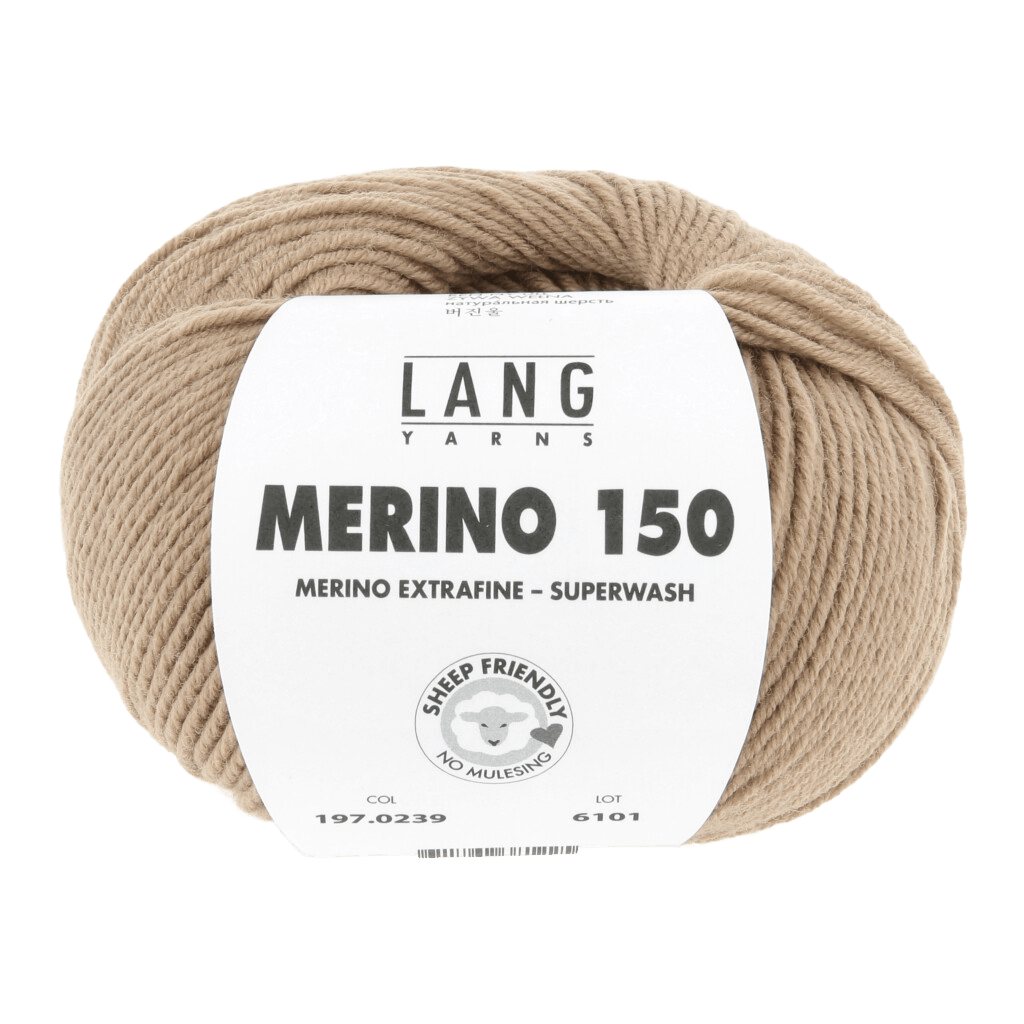 LANGYARNS Knitting Pattern Large - 14 balls / camel 197.0239 Sweater Pattern Bundle in MERINO 150 by LANGYARNS | Punto 55-010