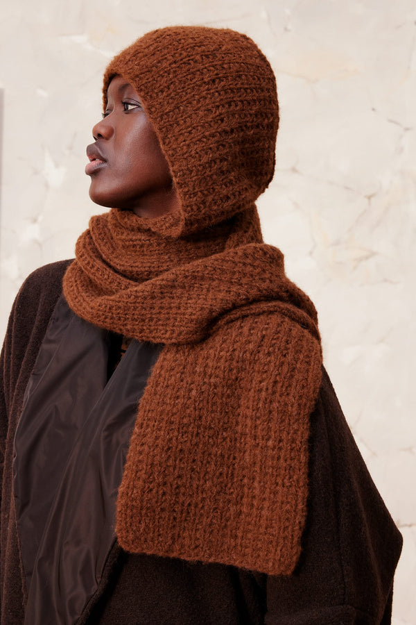 BONA Hooded-scarf Pattern Kit in BABY LAMA by LANGYARNS | Fatto a Mano 290-003