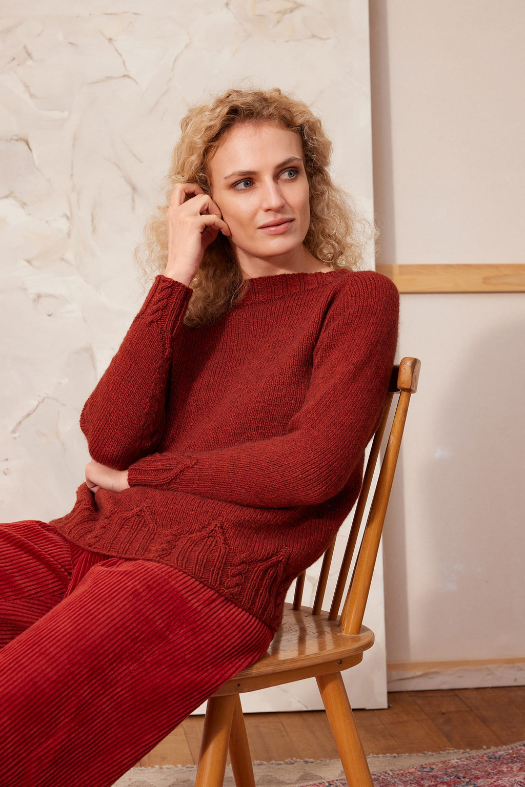 LANGYARNS Kit Knitting Pattern Laree Sweater Pattern Bundle in Yak by LANGYARNS | Fatto a Mano 290-005