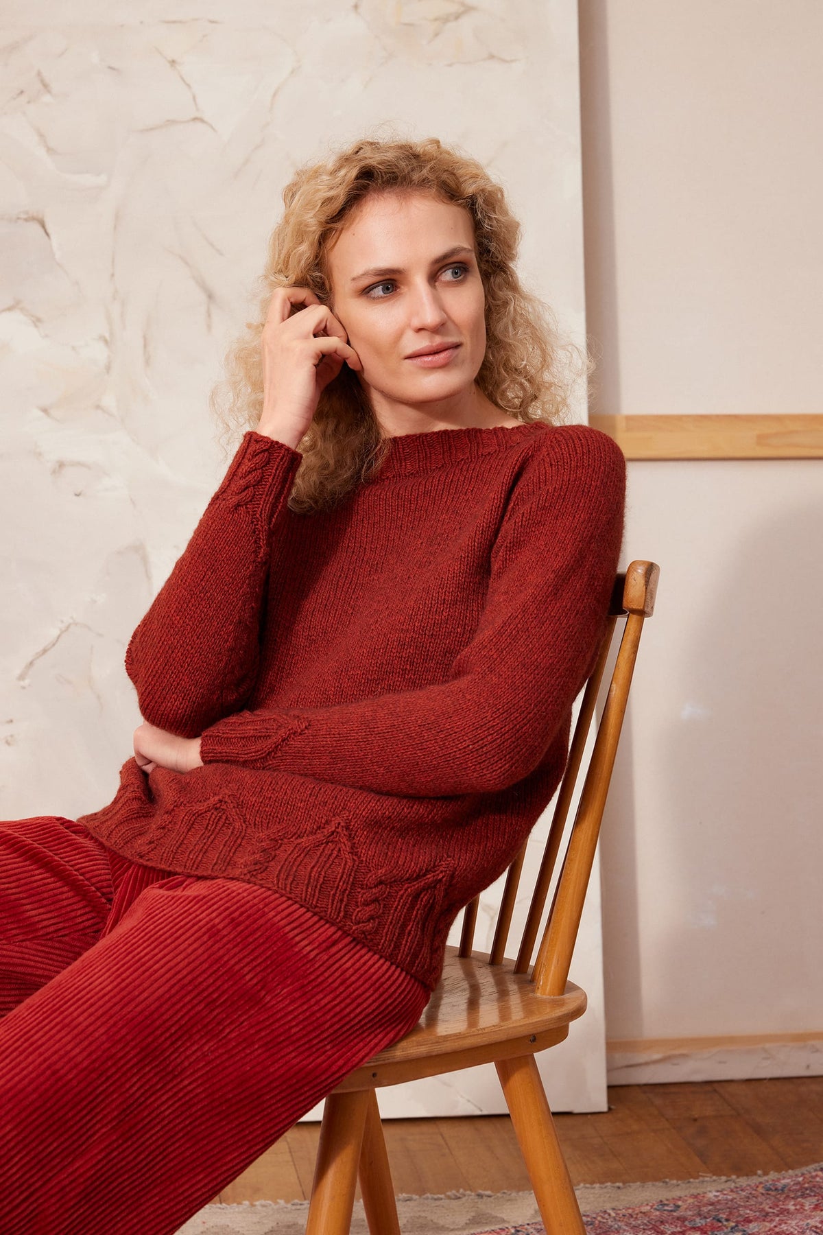 LANGYARNS Kit Knitting Pattern Laree Sweater Pattern Bundle in Yak by LANGYARNS | Fatto a Mano 290-005