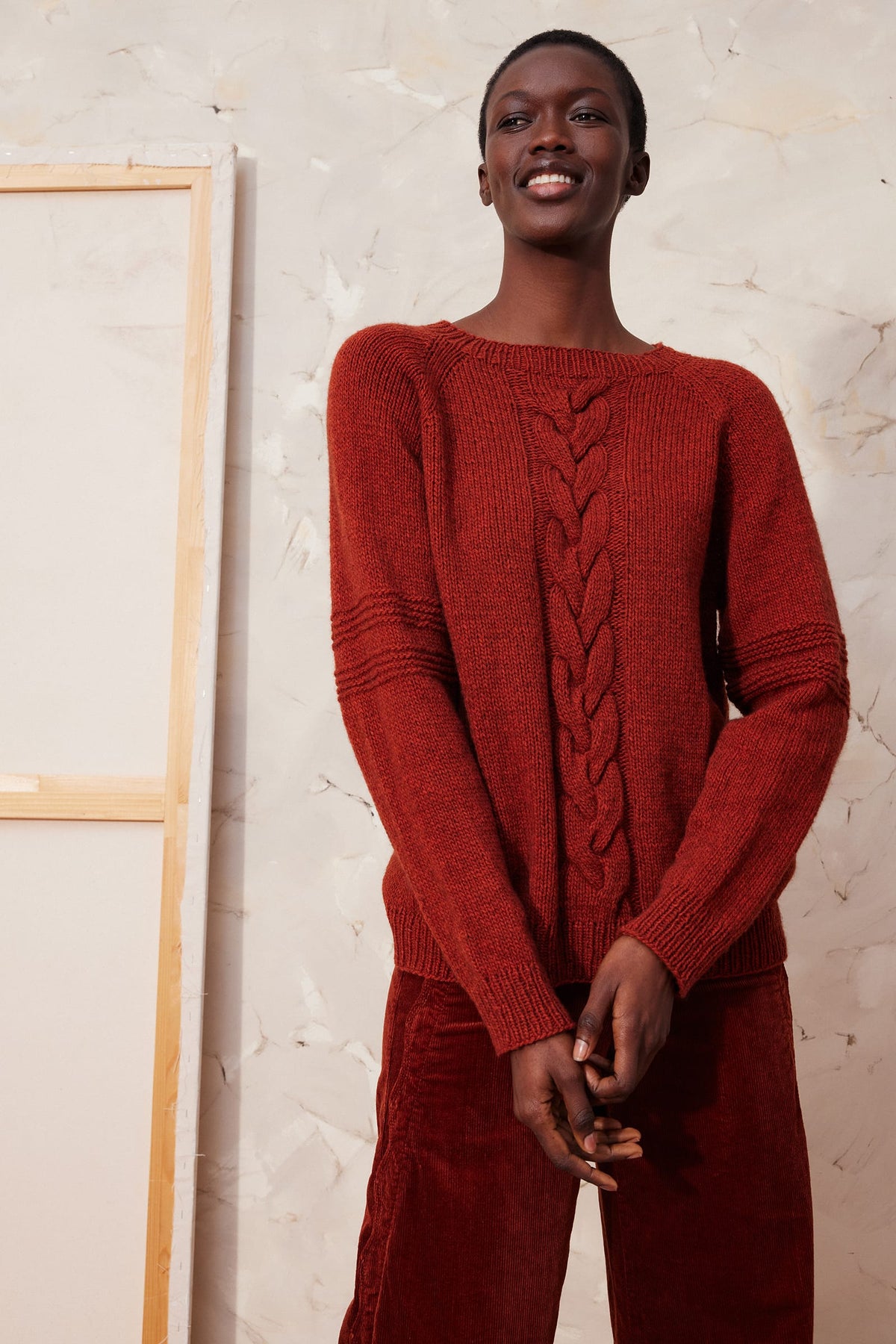 LANGYARNS Kit Knitting Pattern Ceres Sweater without diamond patterns Pattern Bundle in Yak by LANGYARNS | Fatto a Mano 290-006