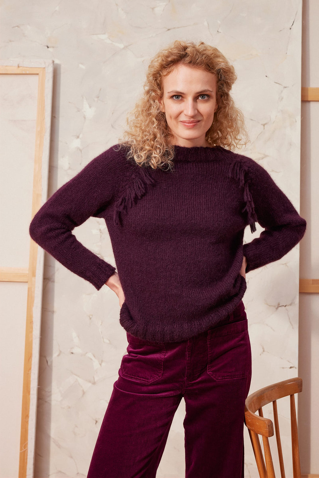 LANGYARNS Kit Knitting Pattern Kelis Sweater Pattern Bundle in Malou Light by LANGYARNS | Fatto a Mano 290-012