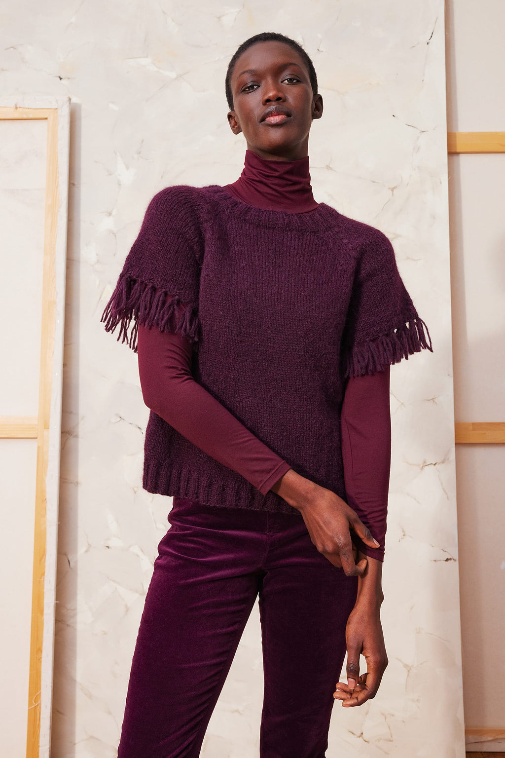 LANGYARNS Kit Knitting Pattern Rhianon Slipover Pattern Bundle in Malou Light by LANGYARNS | Fatto a Mano 290-013