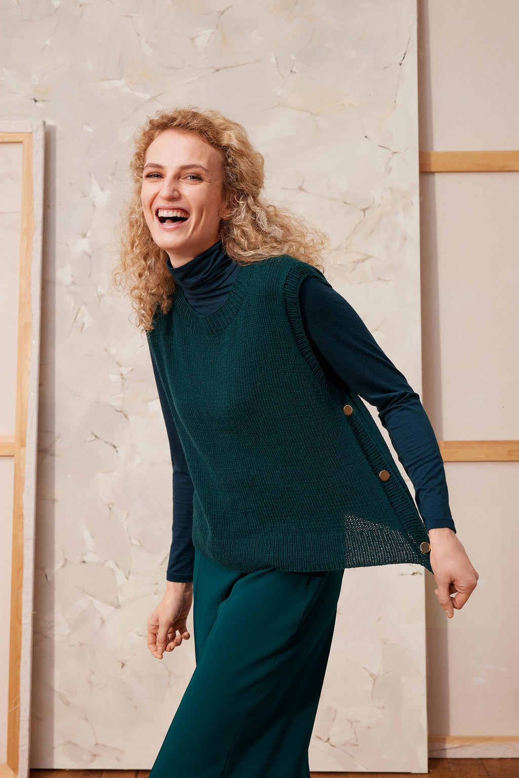 LANGYARNS Kit Knitting Pattern Ora Vest Pattern Bundle in Cashmere Premium by LANGYARNS | Fatto a Mano 290-015