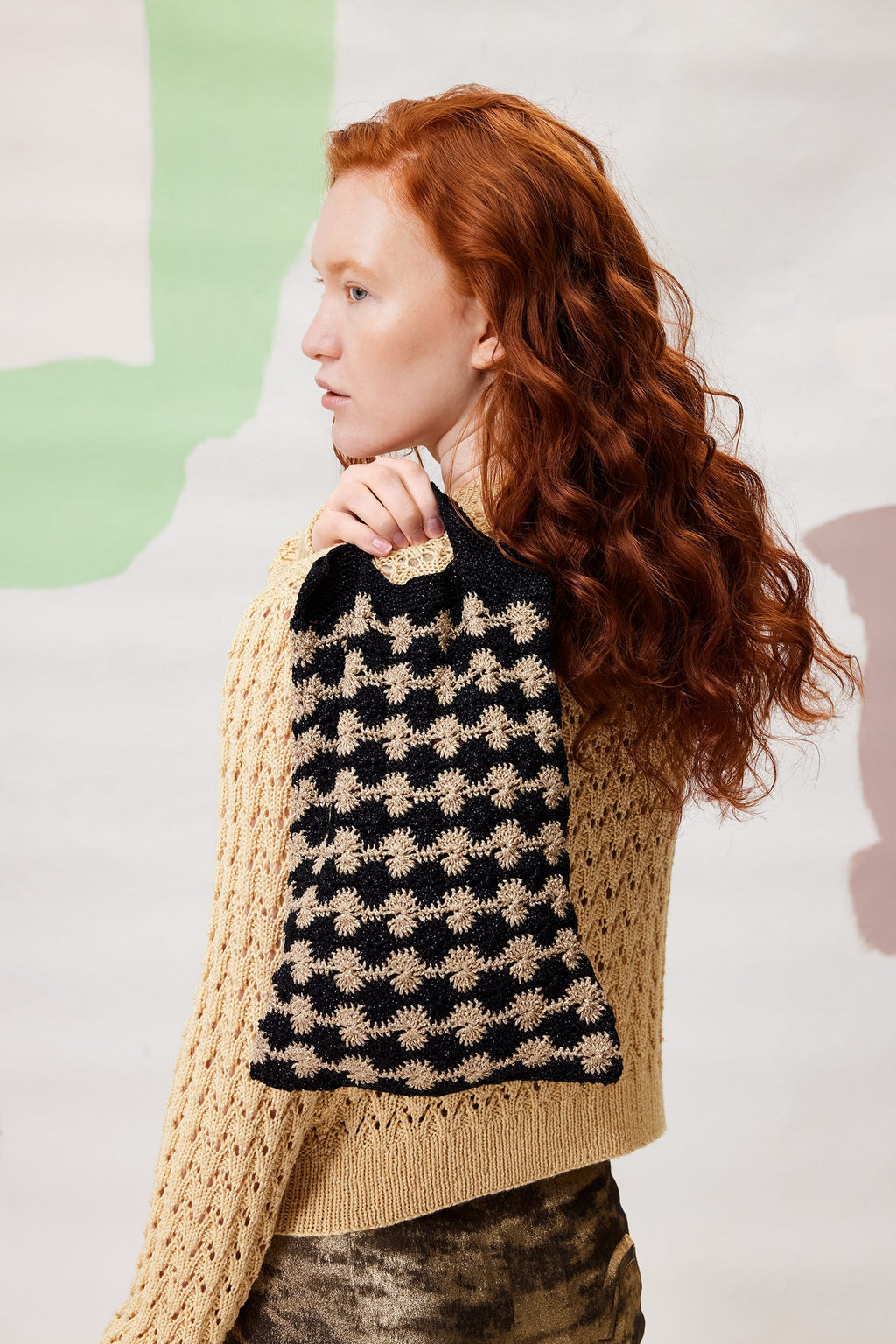 LANGYARNS Kit Knitting Pattern Ira Bag Pattern Bundle in Lame Soft by LANGYARNS | Fatto a Mano 290-022