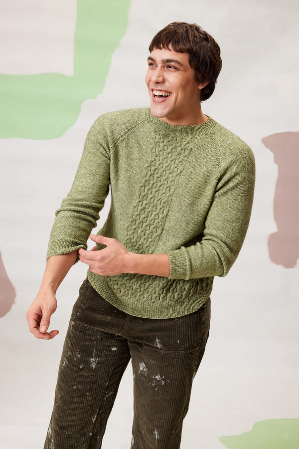TAVIO Men's Sweater Pattern Kit in VAYA by LANGYARNS | Fatto a Mano 290-029