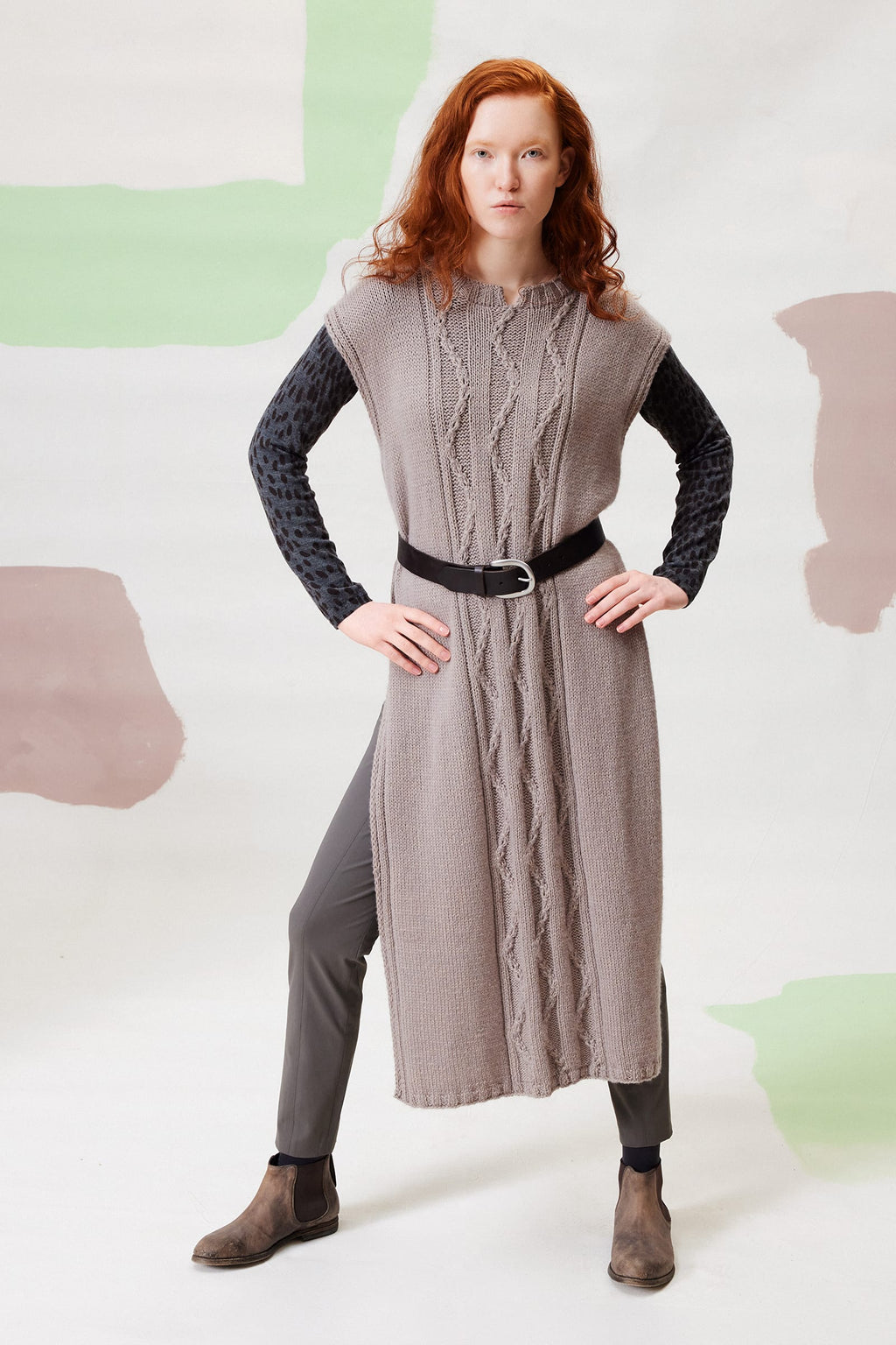 LANGYARNS Kit Knitting Pattern Suri Tunic Pattern Bundle in Merino 200 Bebe/Cashmere Dreams by LANGYARNS | Fatto a Mano 290-037