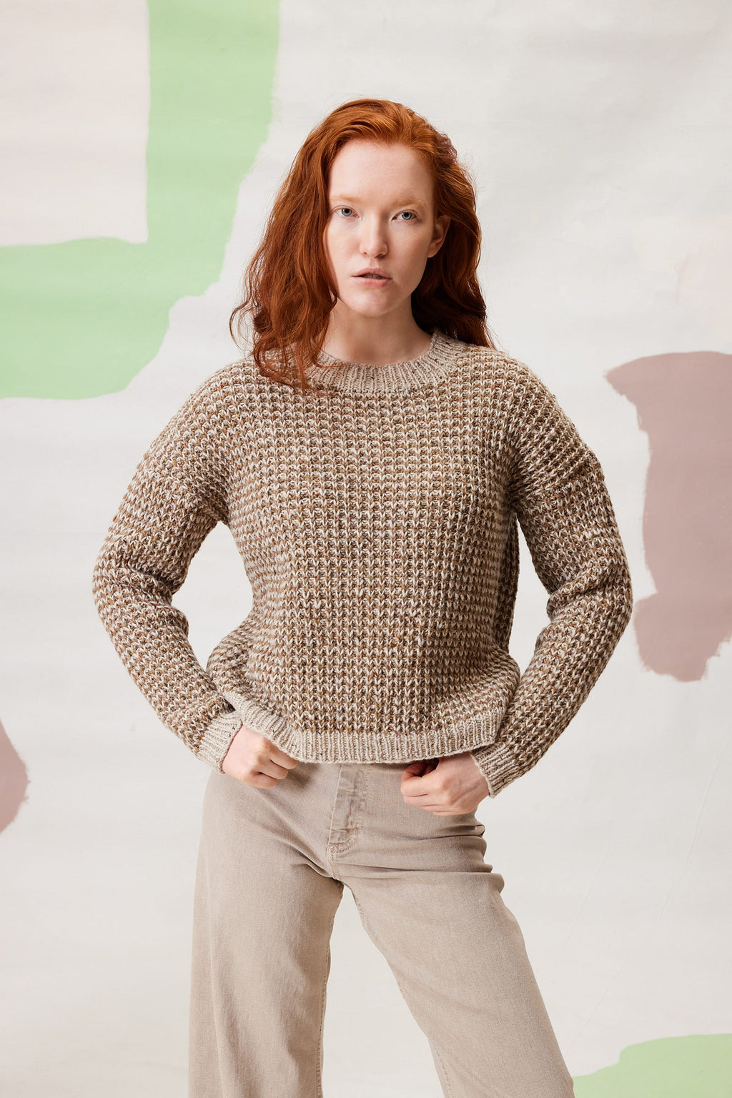 LANGYARNS Kit Knitting Pattern Oriana Sweater Pattern Bundle in Donegal Tweed+ by LANGYARNS | Fatto a Mano 290-041