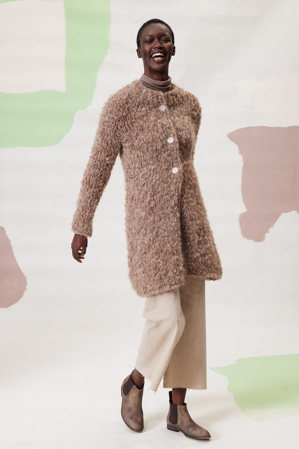 LANGYARNS Kit Knitting Pattern Minnah Short coat Pattern Bundle in Shirley by LANGYARNS | Fatto a Mano 290-042