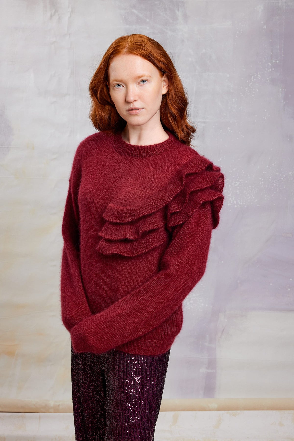 LANGYARNS Kit Knitting Pattern Junia Sweater Pattern Bundle in Mohair21 by LANGYARNS | Fatto a Mano 290-053