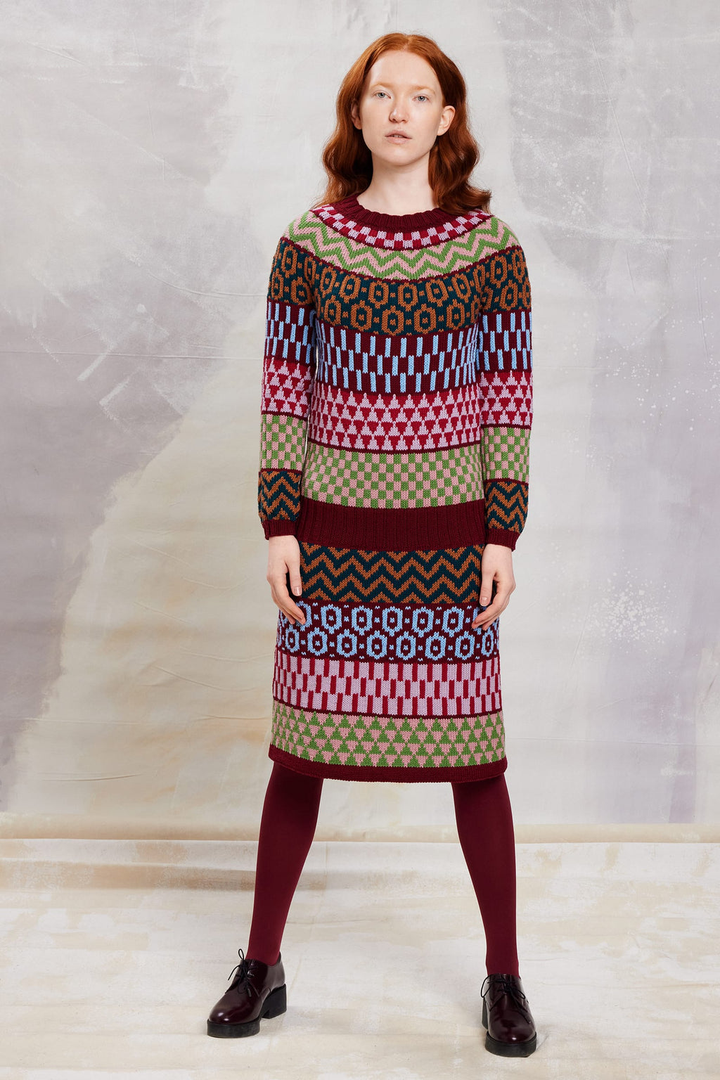 LANGYARNS Kit Knitting Pattern Tayla Dress Pattern Bundle in Merino120 by LANGYARNS | Fatto a Mano 290-061