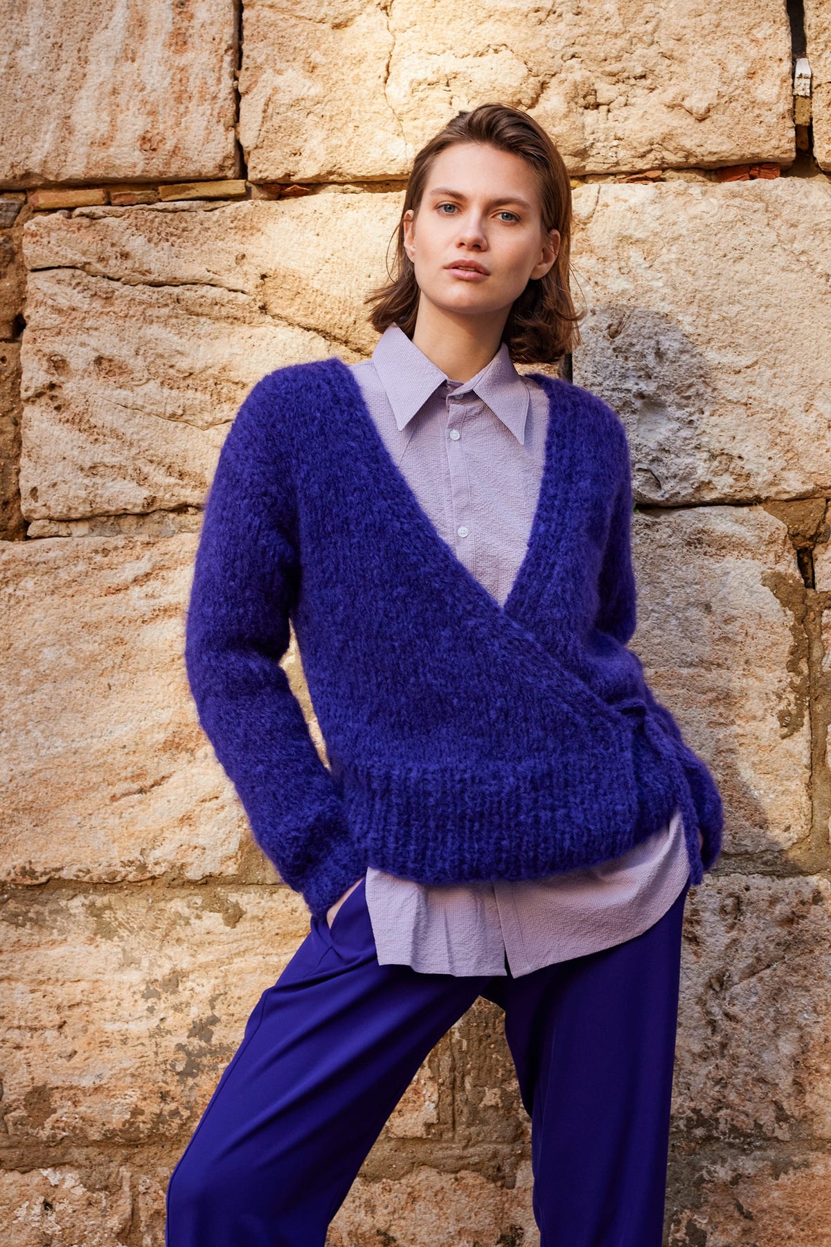 LANGYARNS Kit Knitting Pattern LOCAL FAVORITE Wrap Jacket Pattern Bundle in Desire by LANGYARNS | WOOLADDICTS #17-013