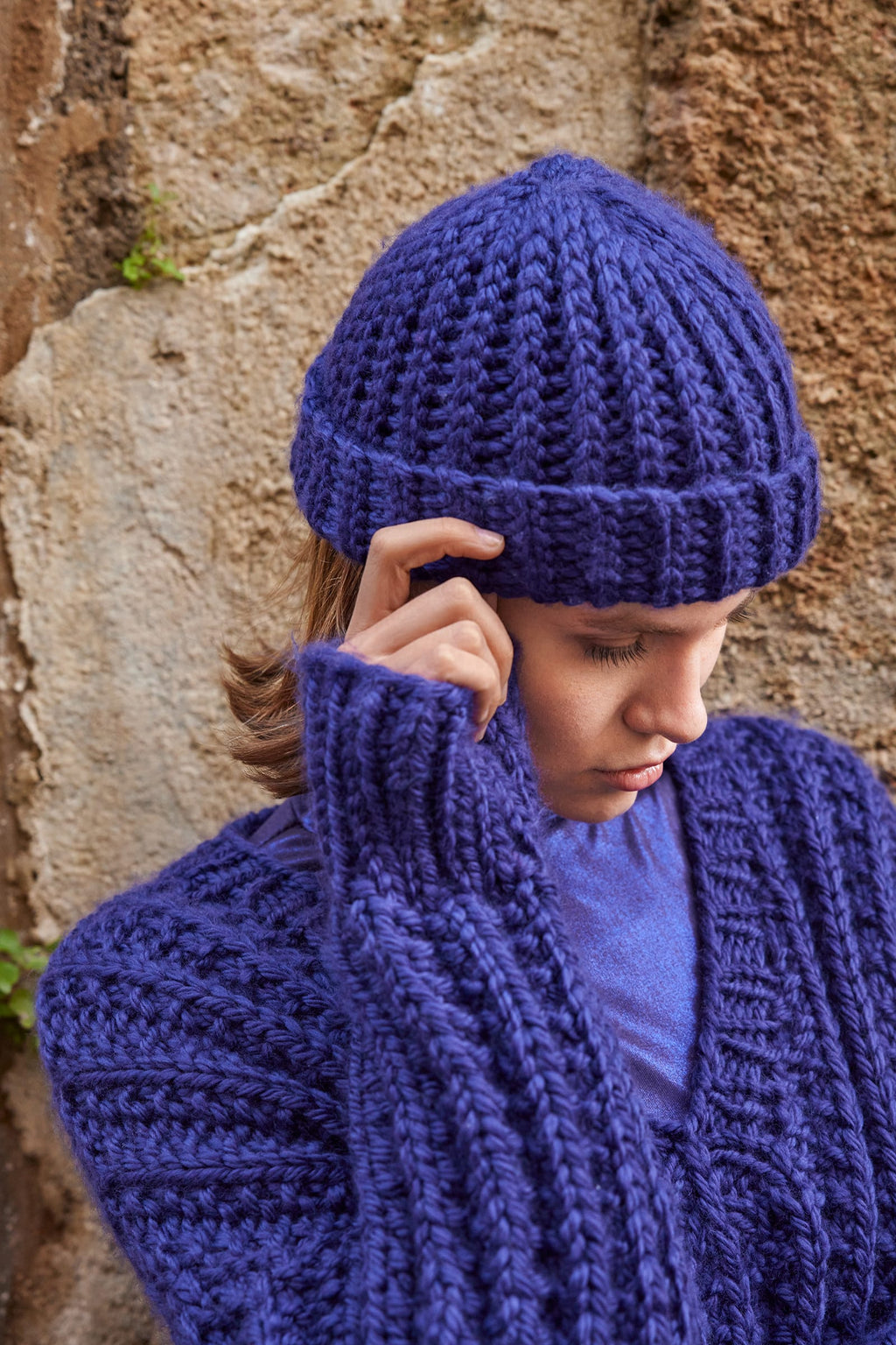 Lang Yarns Knitting Pattern HIDDEN GEM Hat Pattern Bundle in Fire by LANGYARNS | WOOLADDICTS #17-016