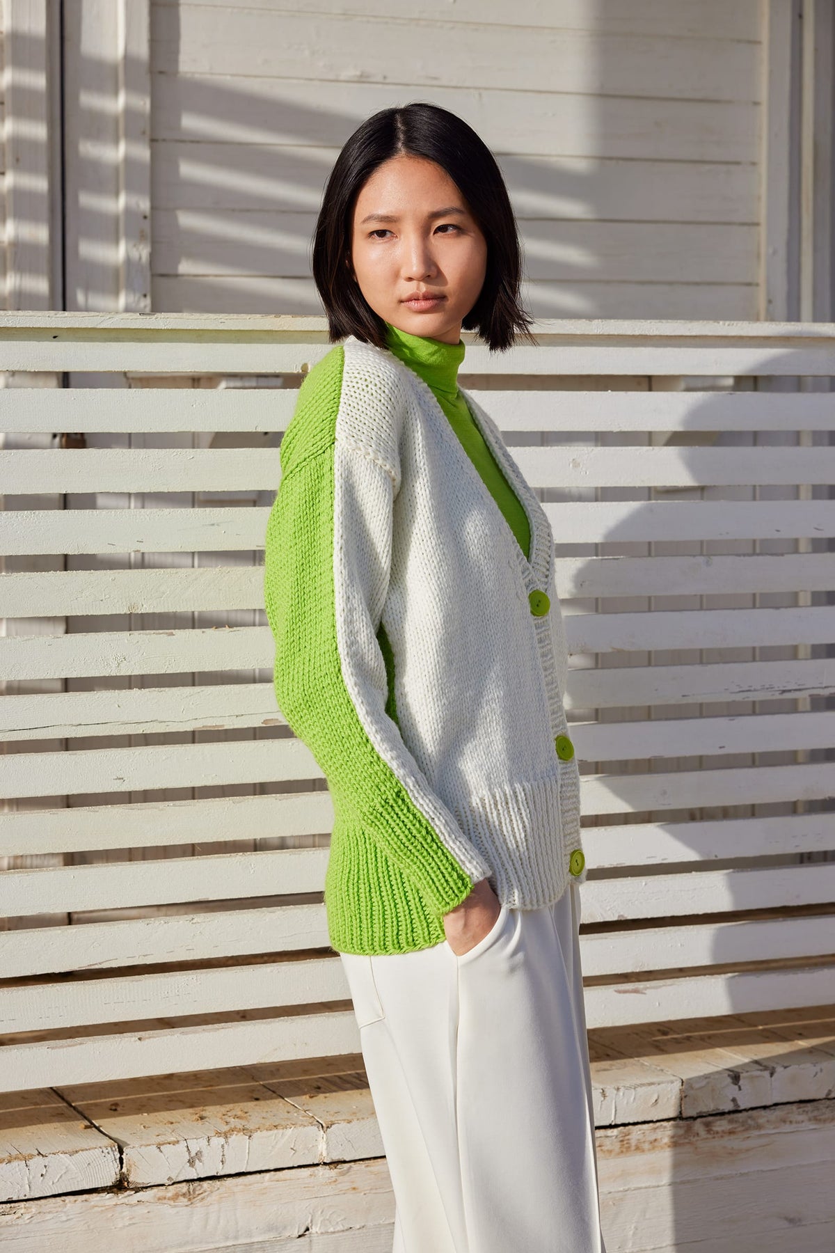 Lang Yarns Knitting Pattern STILLNESS Cardigan Pattern Bundle in Glory by LANGYARNS | WOOLADDICTS #17-024