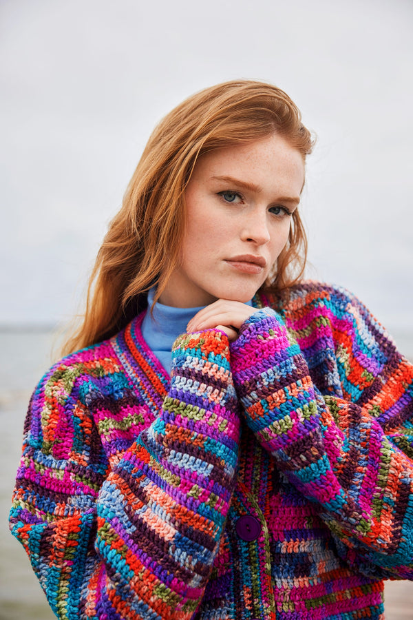 SALTWATER Crochet Cardigan Pattern Kit in MOVE 8 PLY by WOOLADDICTS | WOOLADDICTS #17-028