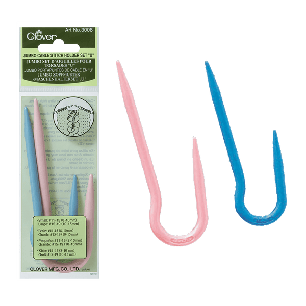 Clover | Jumbo U-Shaped Cable Needle | Plastic