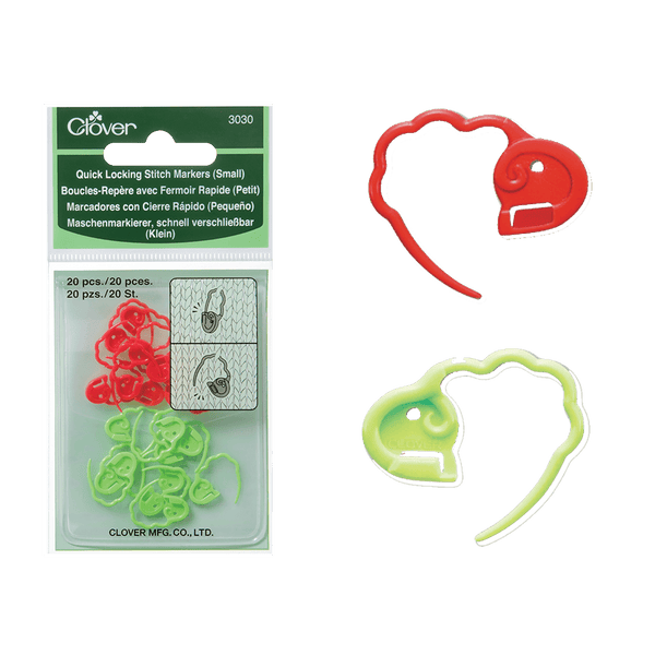 Clover | Quick Locking Stitch Markers | Plastic