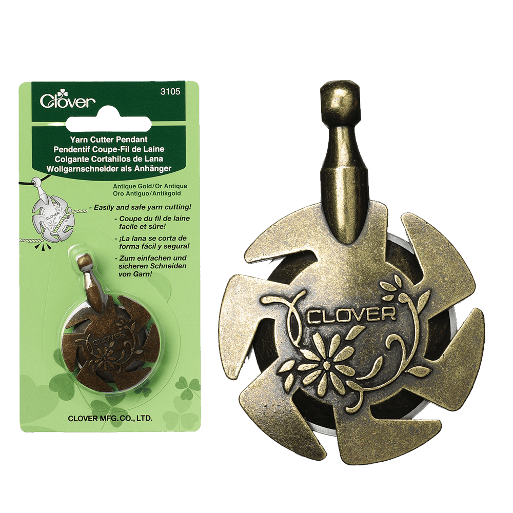 Clover Antique Gold Clover | Yarn Cutter Pendant
