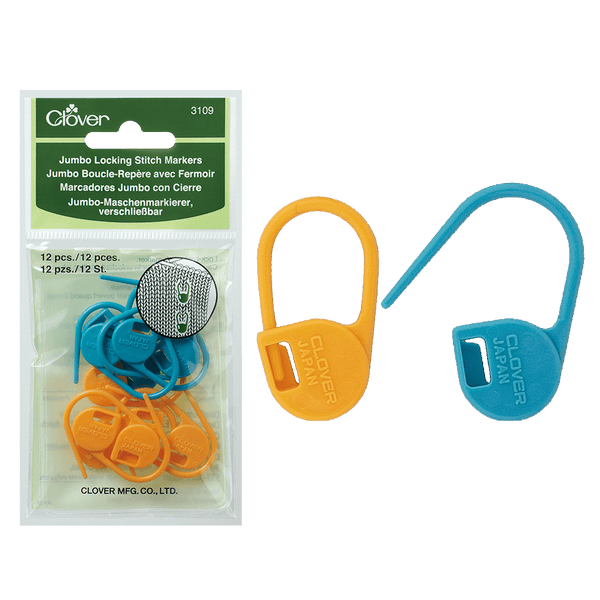 Clover | Jumbo Locking Stitch Markers | Plastic