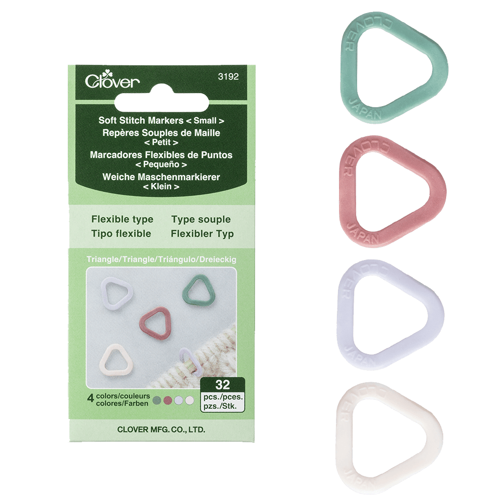 Clover Stitch Markers Small Clover | Soft Triangular Stitch Markers