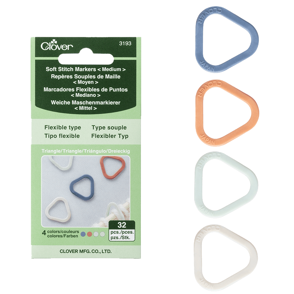 Clover Stitch Markers Medium Clover | Soft Triangular Stitch Markers