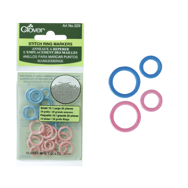 Clover | Stitch Ring Markers | Plastic