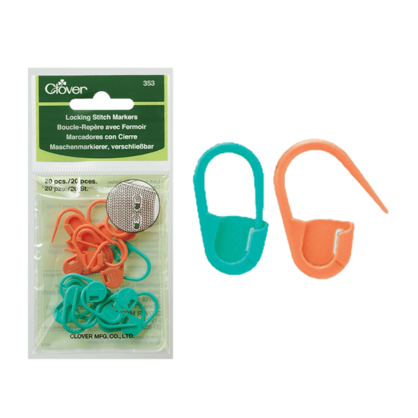 Clover | Locking Stitch Markers | Plastic