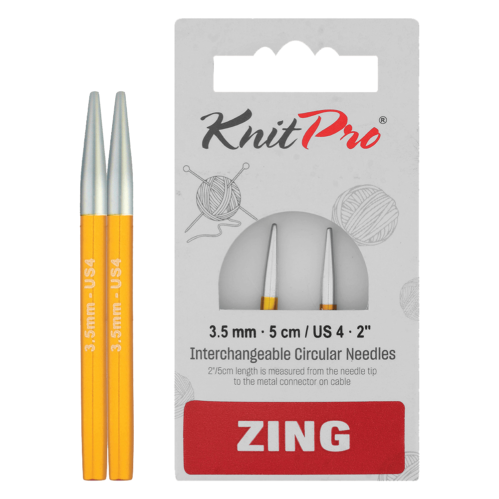 KnitPro Knitting Needles 5cm / 3.5mm KnitPro | Zing | Interchangeable Knitting Needle Tips