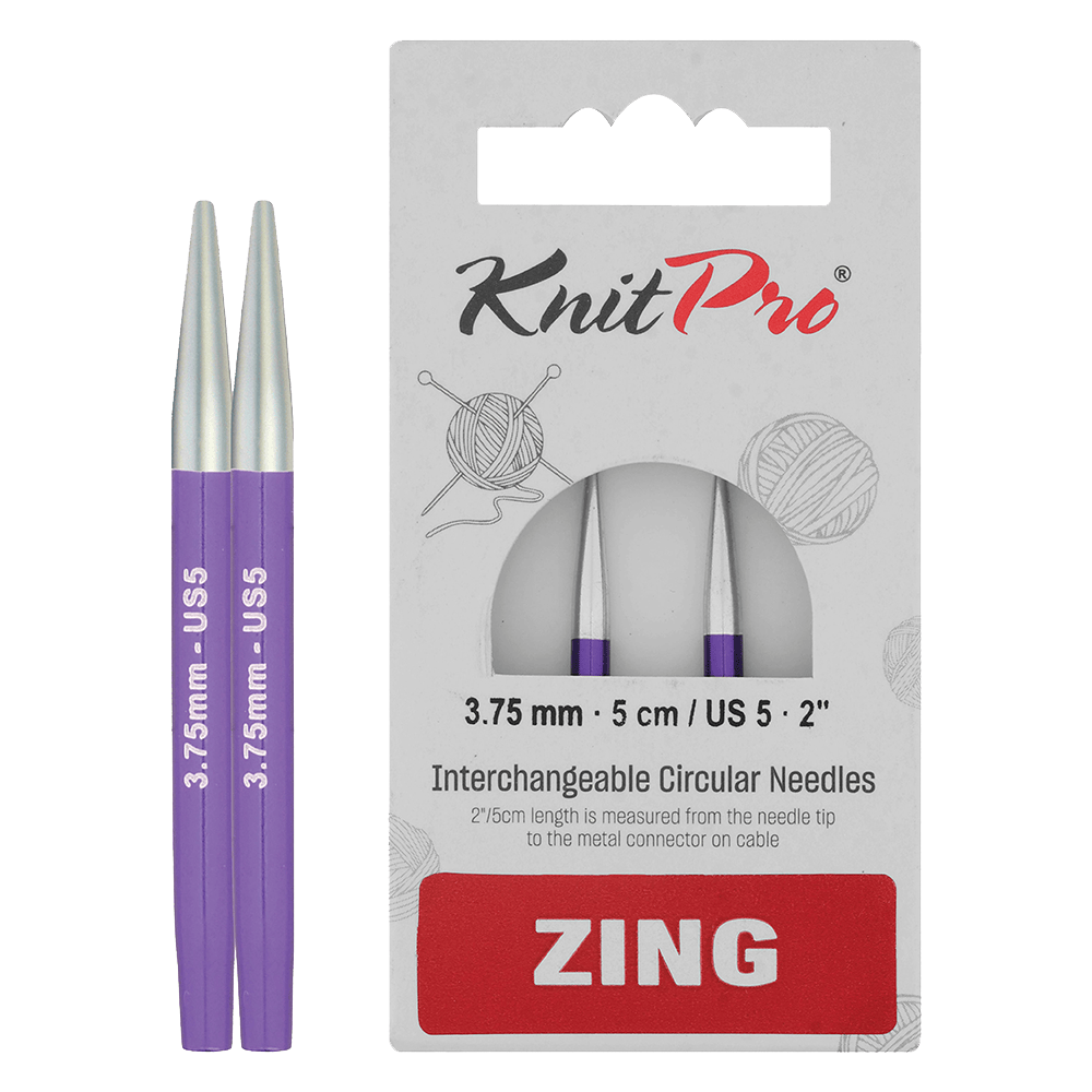 KnitPro Knitting Needles 5cm / 3.75mm KnitPro | Zing | Interchangeable Knitting Needle Tips