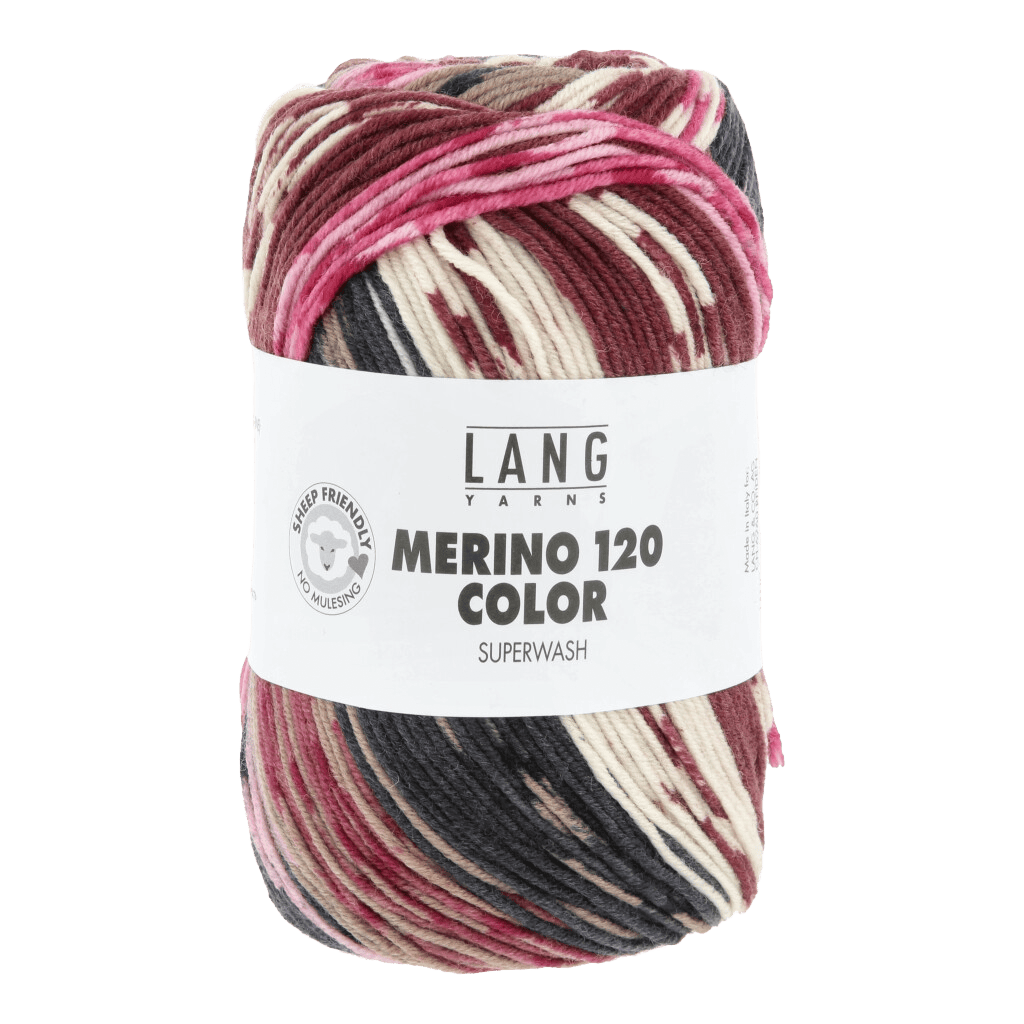 LANGYARNS Yarn Rose / Off-White / Brown / Pink LANGYARNS | Merino 120 Colour | Worsted / Aran | 47