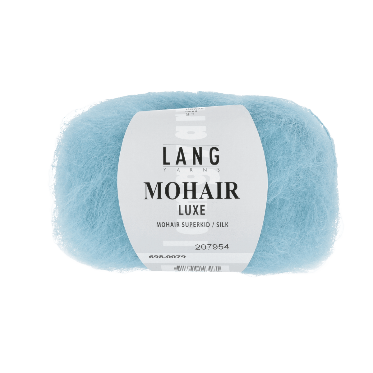 LANGYARNS Kits Knitting Pattern Small - Medium | 5 balls / light turquoise 698.0079 SUNA Dress Pattern Kit in MOHAIR LUXE by LANGYARNS | Fatto a Mano 290-007