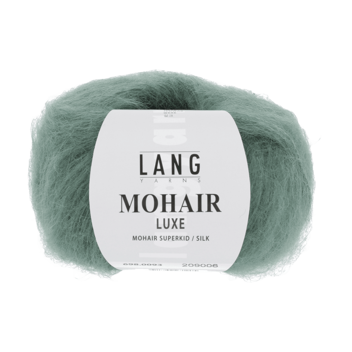 LANGYARNS Kits Knitting Pattern Small - Medium | 5 balls / ivy 698.0093 SUNA Dress Pattern Kit in MOHAIR LUXE by LANGYARNS | Fatto a Mano 290-007