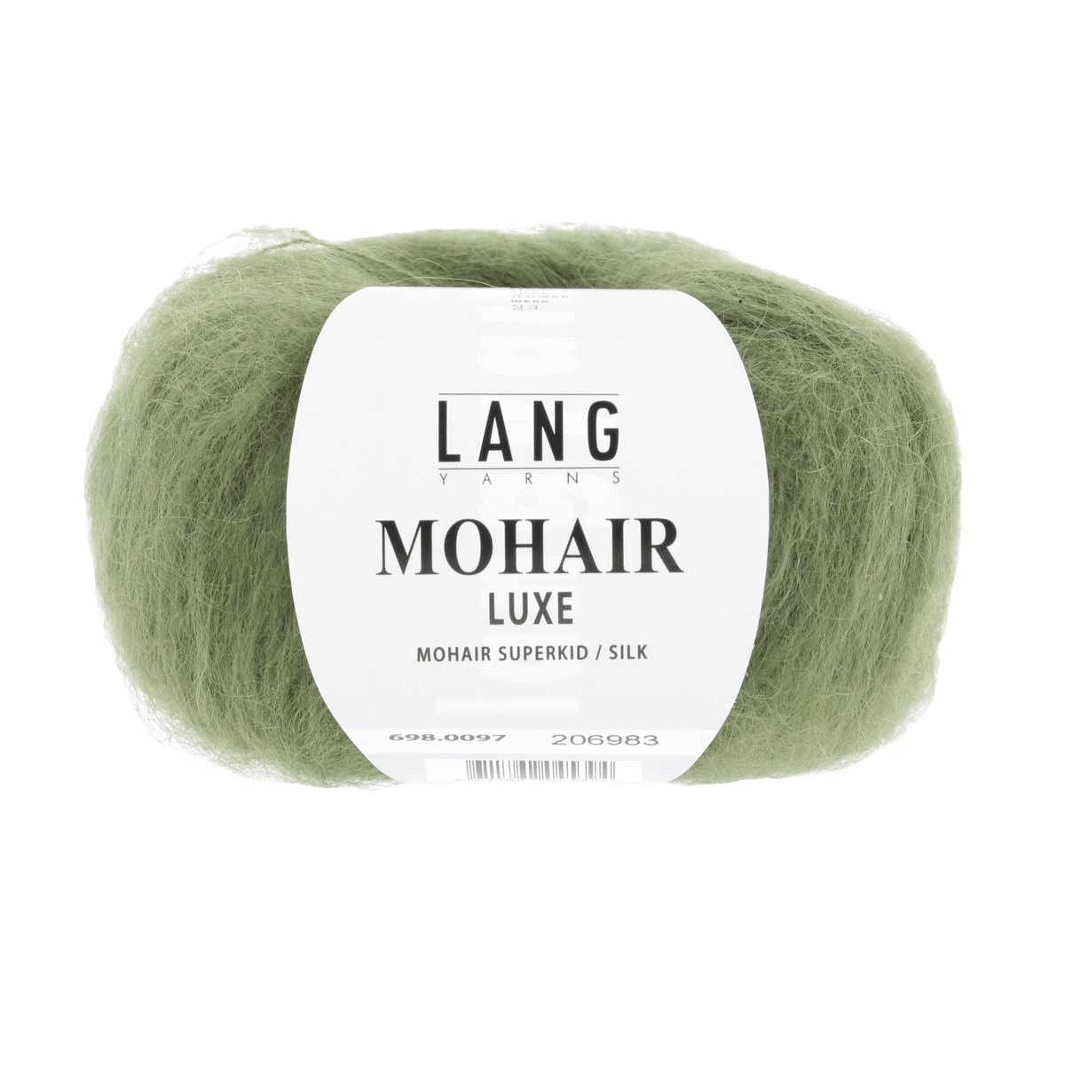 LANGYARNS Kits Knitting Pattern Small - Medium | 5 balls / middle olive 698.0097 SUNA Dress Pattern Kit in MOHAIR LUXE by LANGYARNS | Fatto a Mano 290-007