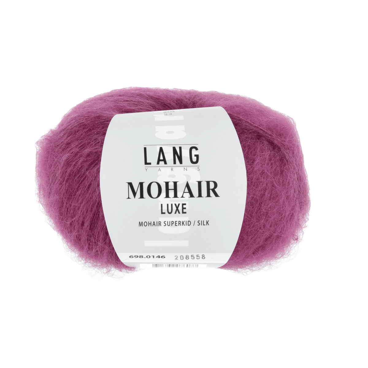 LANGYARNS Kits Knitting Pattern Small - Medium | 5 balls / cyclamen 698.0146 SUNA Dress Pattern Kit in MOHAIR LUXE by LANGYARNS | Fatto a Mano 290-007
